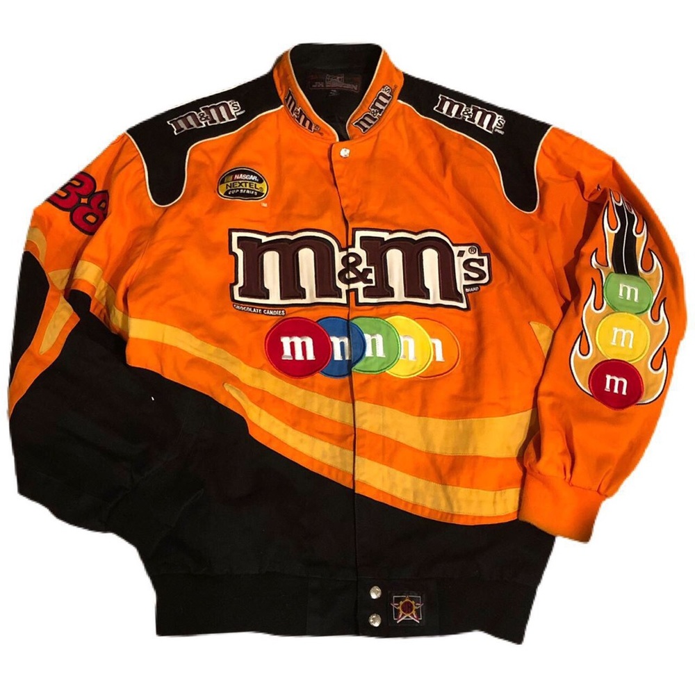 Orange M&M NASCAR racing jacket